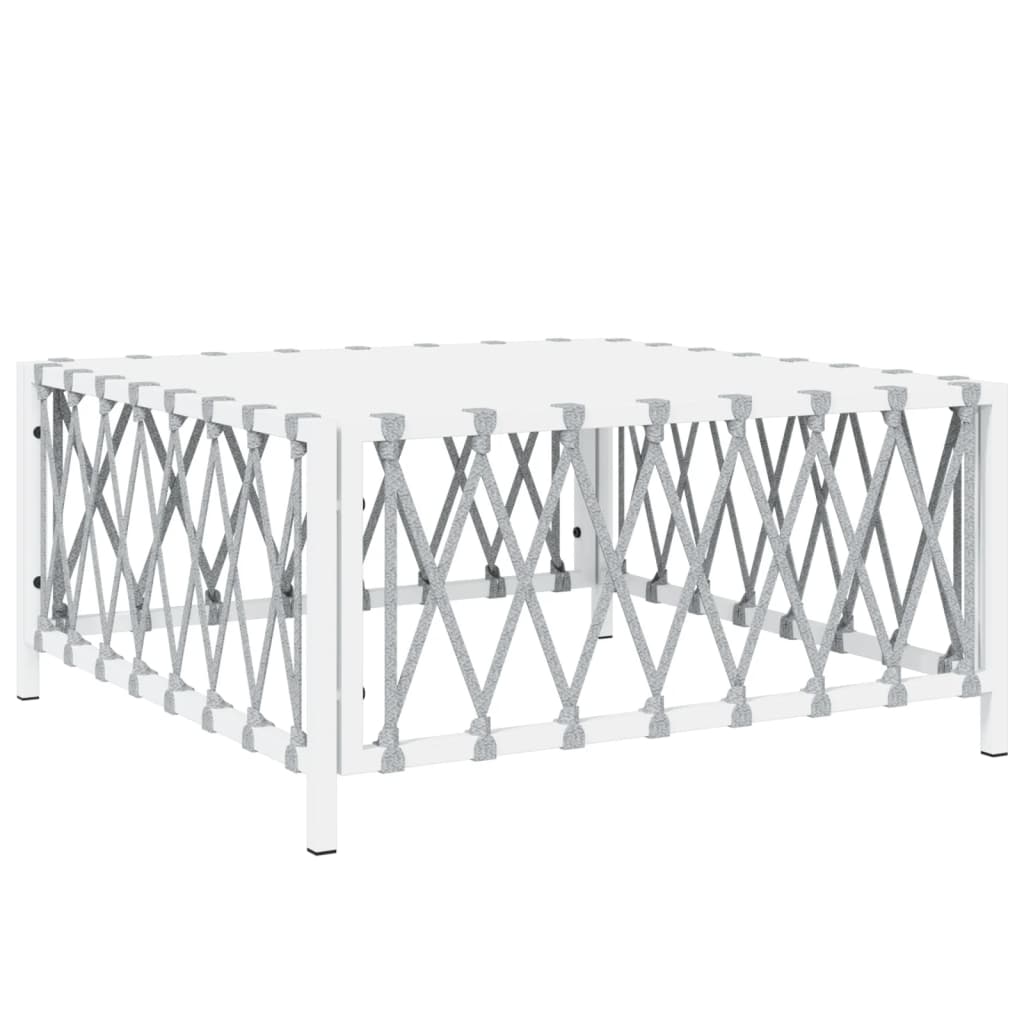 vidaXL 10-delige Loungeset met kussens staal wit