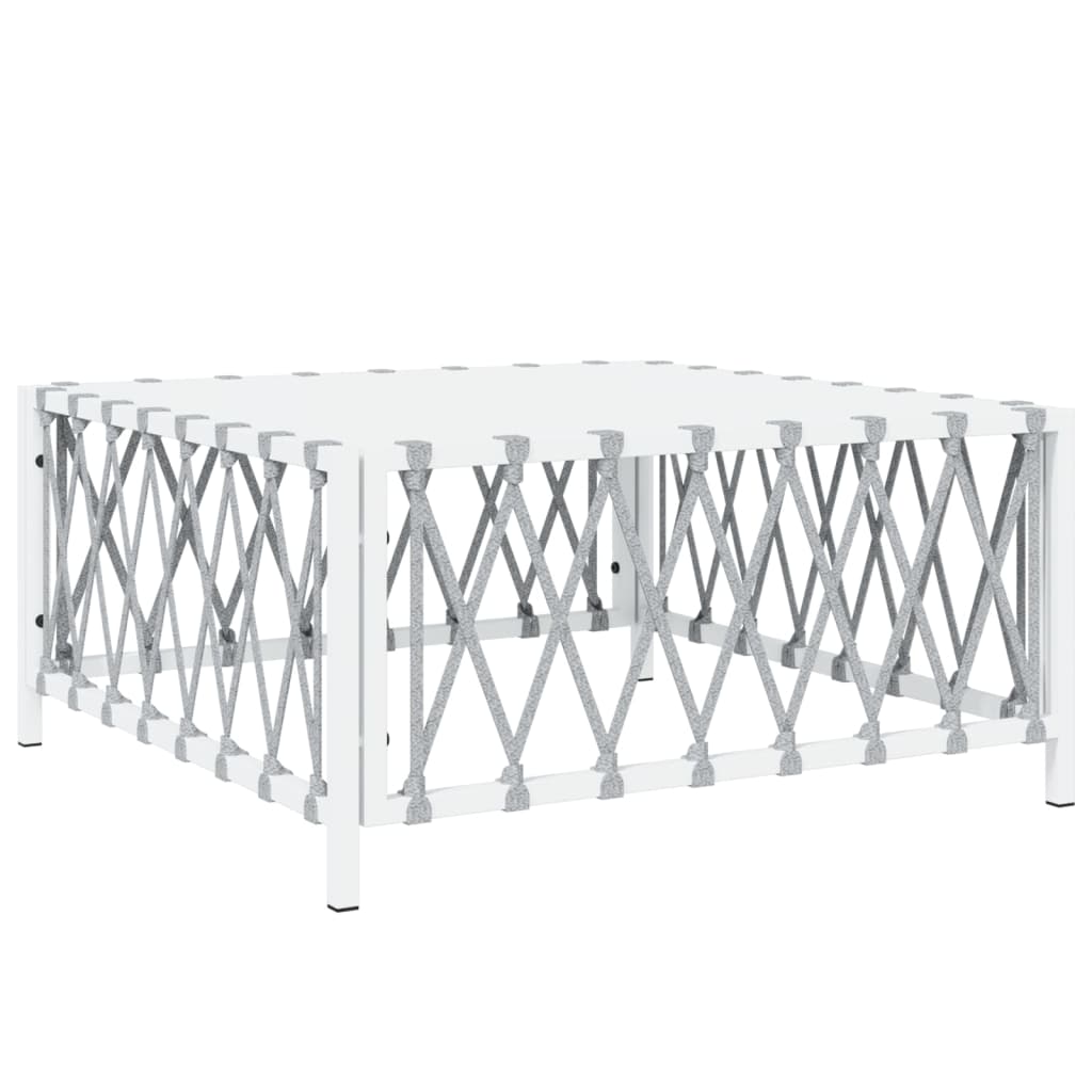 vidaXL 9-delige Loungeset met kussens staal wit