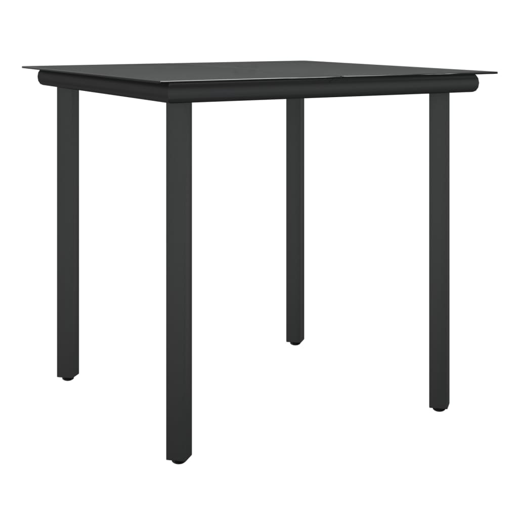 vidaXL 7-delige Tuinset met kussens poly rattan en staal