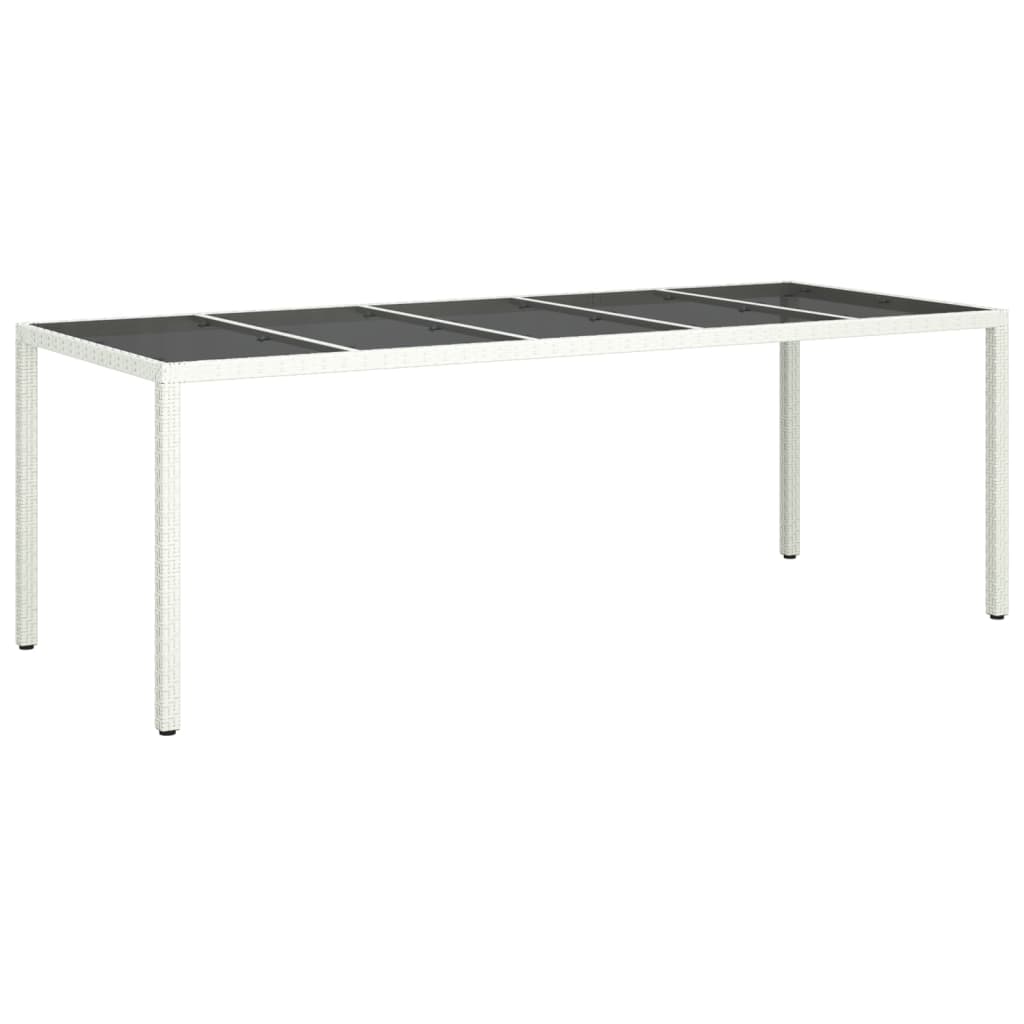 vidaXL 5-delige Tuinset met kussens poly rattan wit