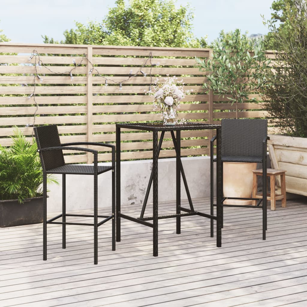 vidaXL 5-delige Tuinbarset poly rattan grijs