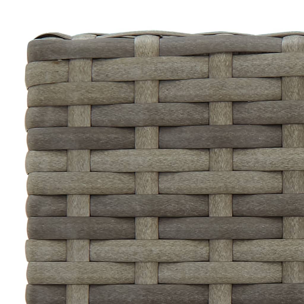 vidaXL 5-delige Tuinbarset poly rattan grijs