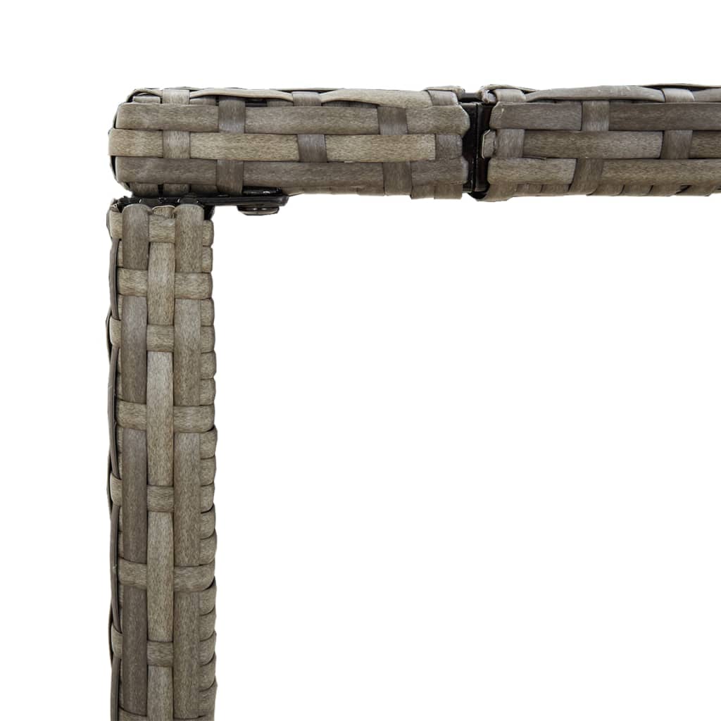 vidaXL 5-delige Tuinbarset poly rattan grijs
