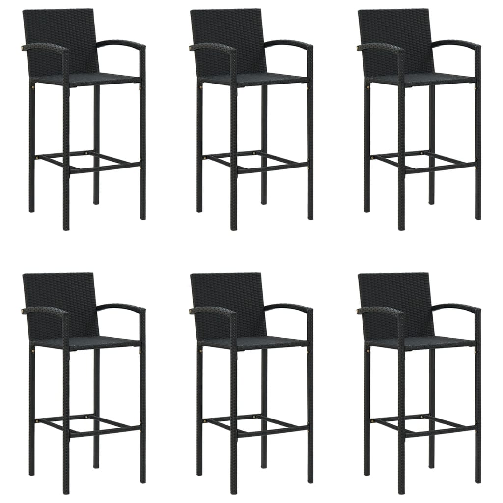 vidaXL 5-delige Tuinbarset poly rattan grijs