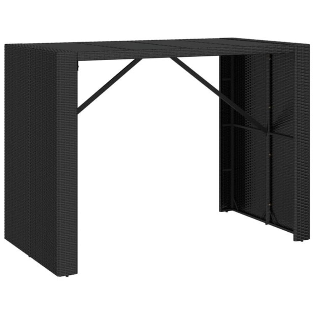 vidaXL 5-delige Tuinbarset poly rattan grijs