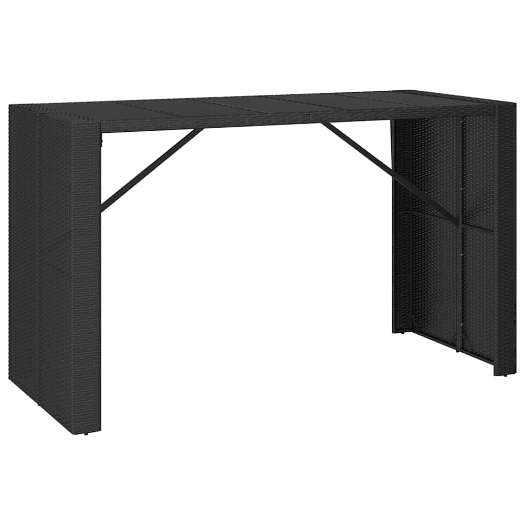 vidaXL 7-delige Tuinbarset poly rattan en massief acaciahout grijs