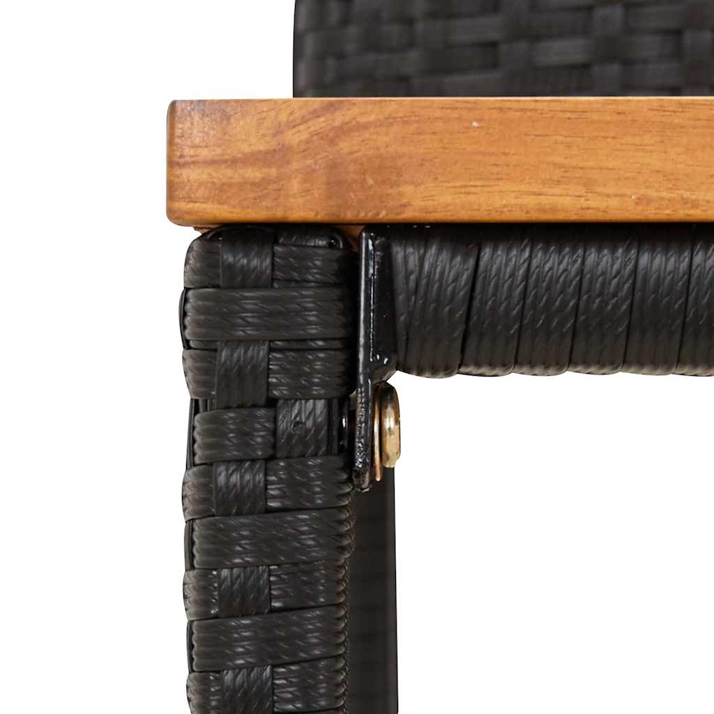 vidaXL 7-delige Tuinbarset poly rattan en massief acaciahout grijs