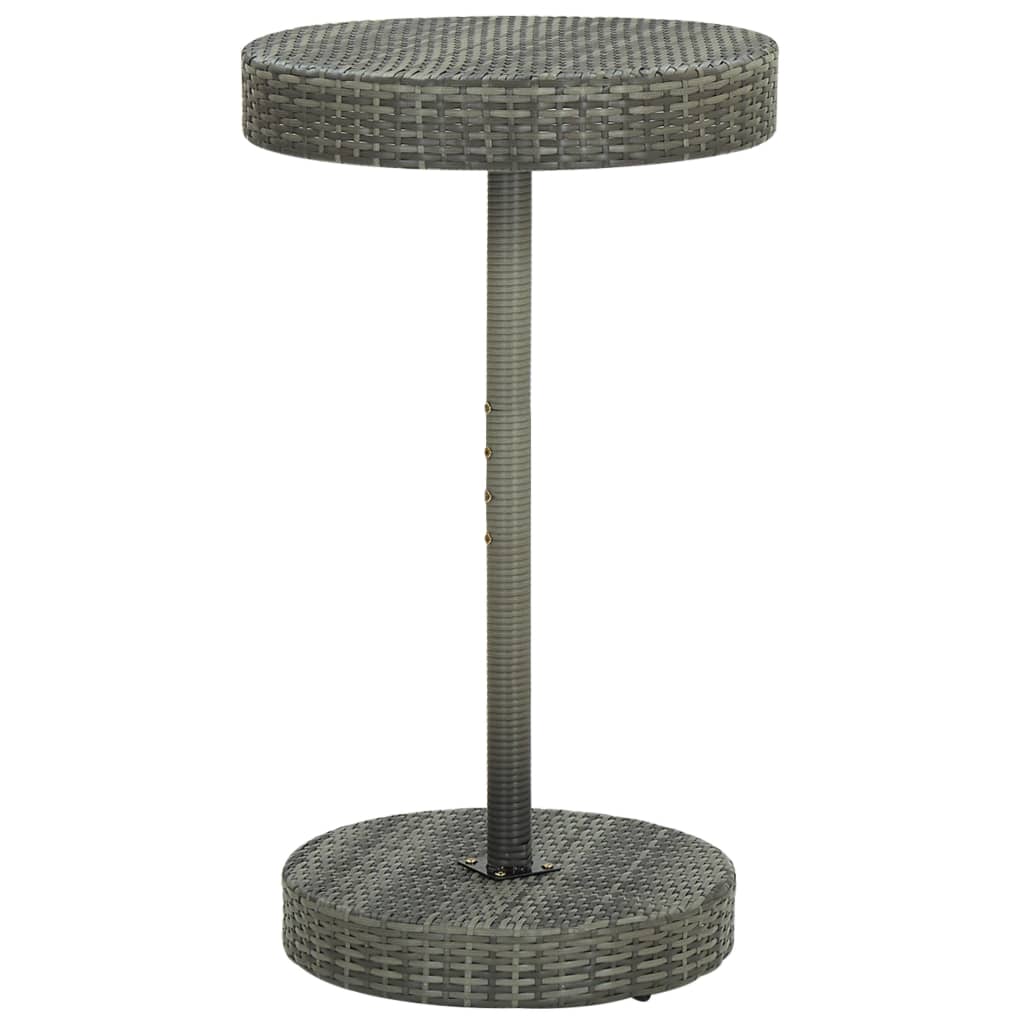 vidaXL 5-delige Tuinbarset poly rattan en massief acaciahout grijs