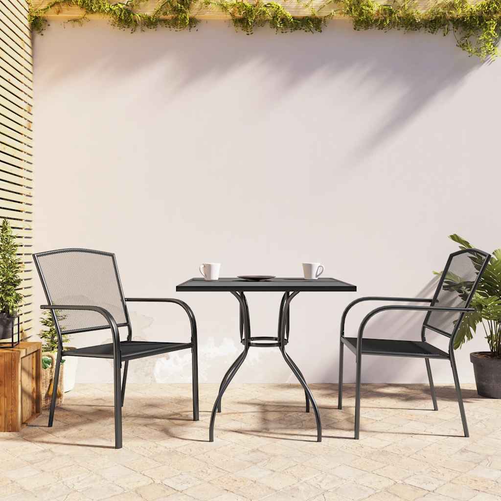 vidaXL 9-delige Tuinset staal antracietkleurig