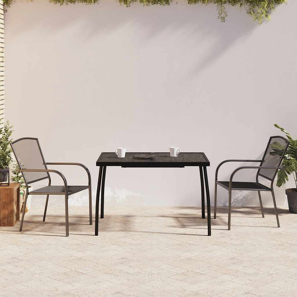 vidaXL 9-delige Tuinset staal antracietkleurig