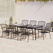 vidaXL 9-delige Tuinset staal antracietkleurig