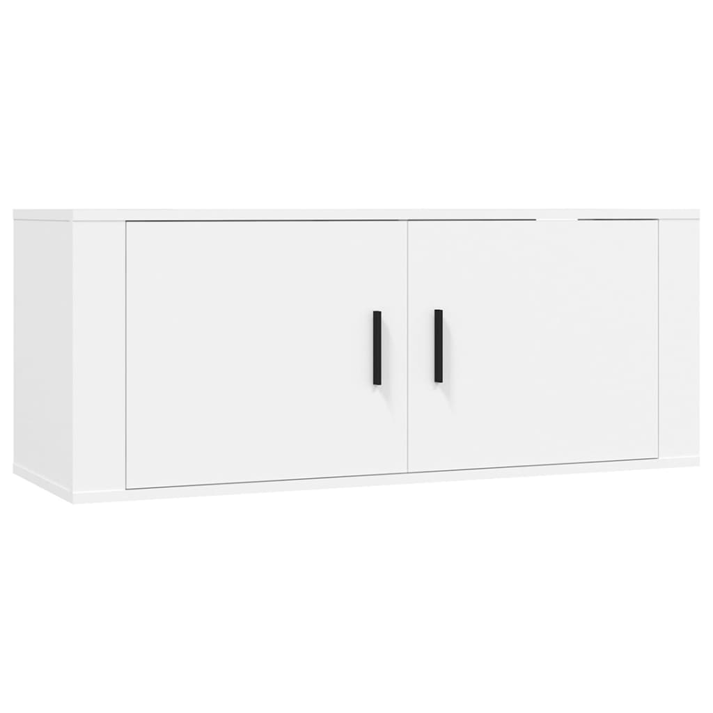 vidaXL 6-delige Tv-meubelset bewerkt hout hoogglans wit