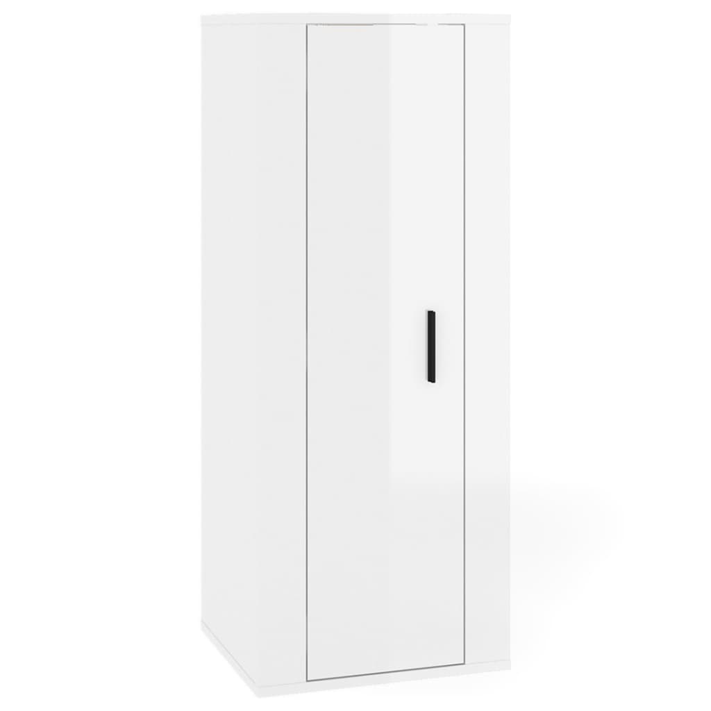 vidaXL 6-delige Tv-meubelset bewerkt hout wit