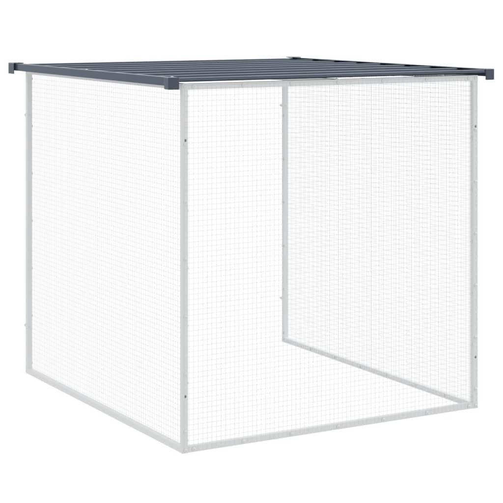 vidaXL Kippenhok met dak 803x98x90 cm gegalvaniseerd staal lichtgrijs - Aashly