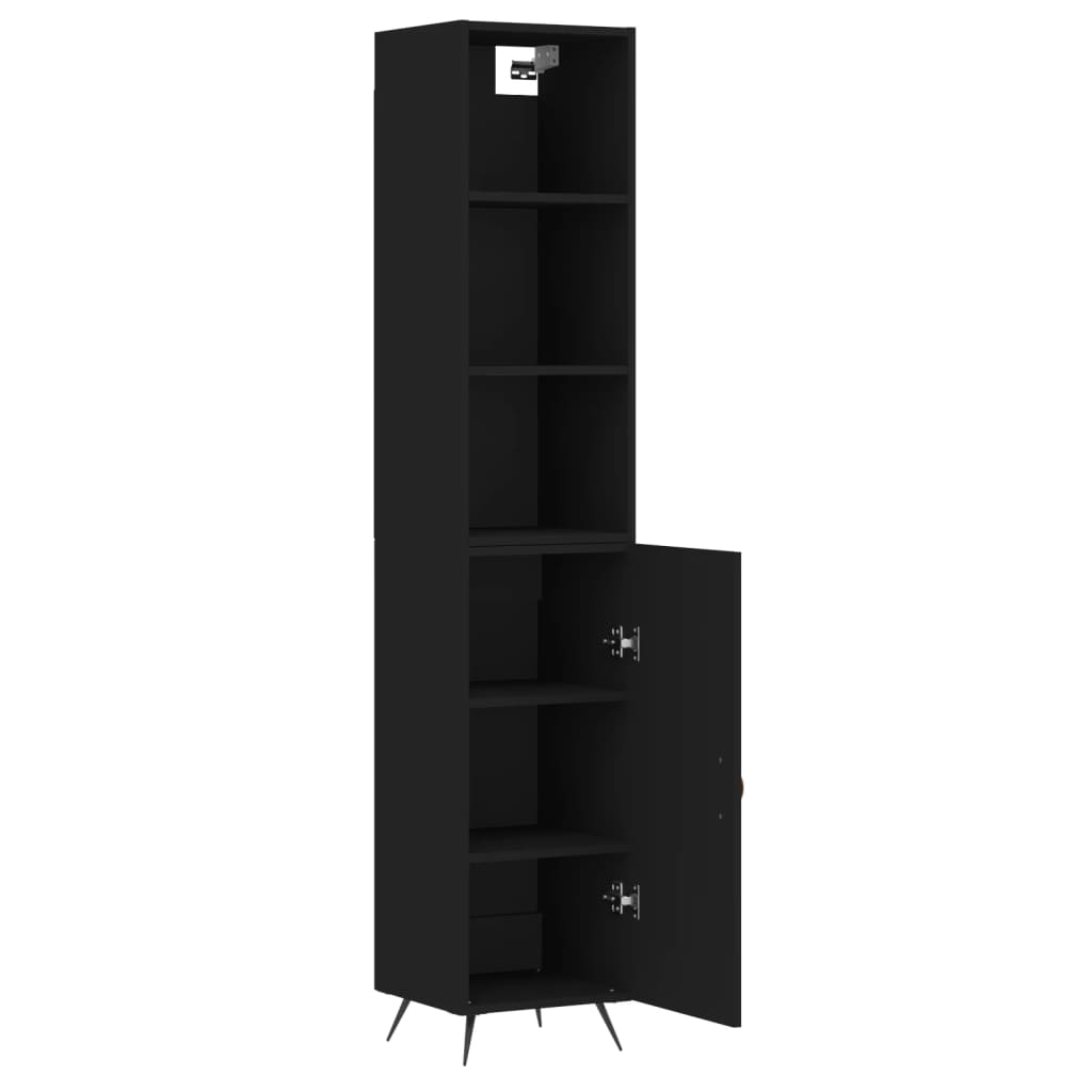 vidaXL Hoge kast 34,5x32,5x180 cm bewerkt hout hoogglans wit