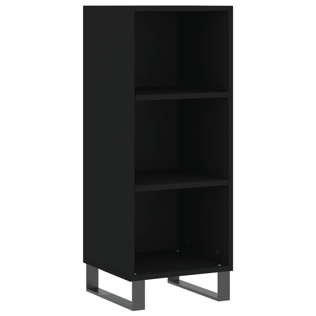 vidaXL Hoge kast 34,5x32,5x180 cm bewerkt hout zwart