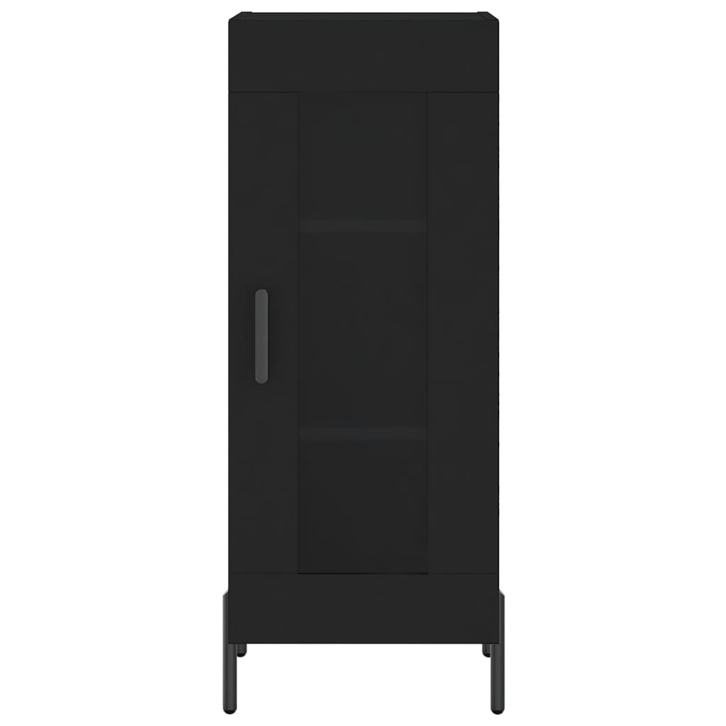 vidaXL Hoge kast 34,5x34x180 cm bewerkt hout hoogglans wit