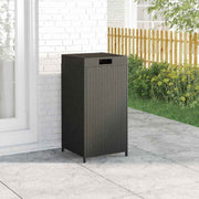 vidaXL Afvalbak 40x40x80 cm poly rattan zwart