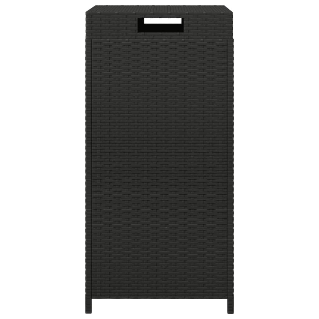 vidaXL Afvalbak 40x40x80 cm poly rattan zwart