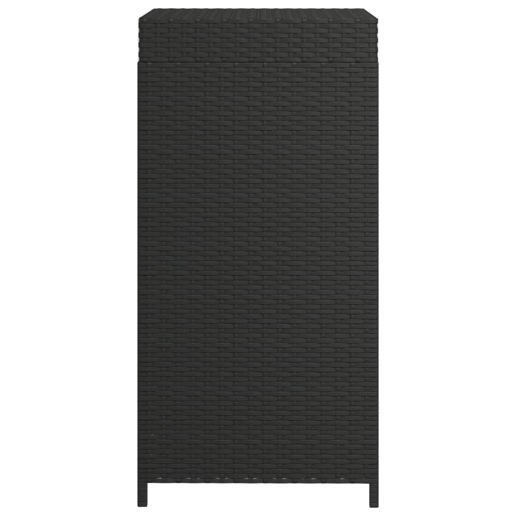 vidaXL Afvalbak 40x40x80 cm poly rattan zwart