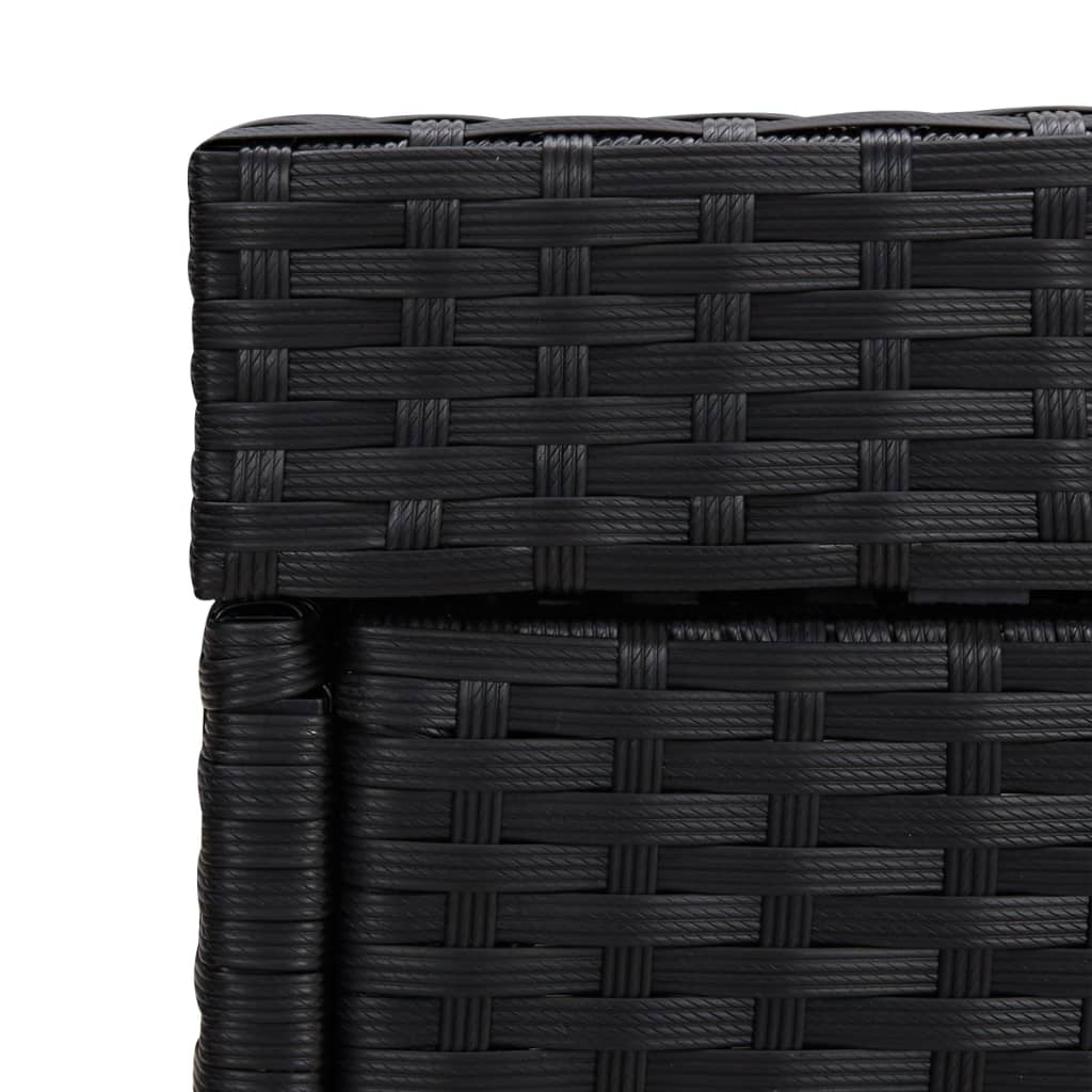 vidaXL Afvalbak 40x40x80 cm poly rattan zwart