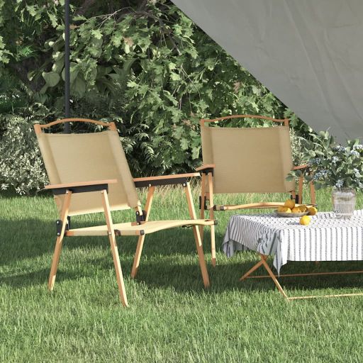 vidaXL Campingstoelen 2 st 54x55x78 cm oxford stof zwart - Aashly
