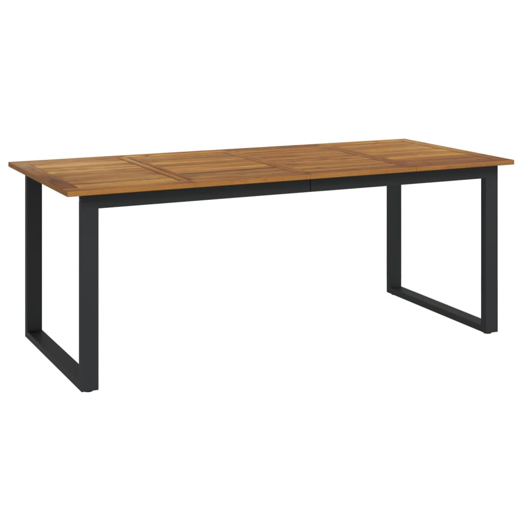 vidaXL Tuintafel met U-vormige poten 200x90x75 cm massief acaciahout - Aashly
