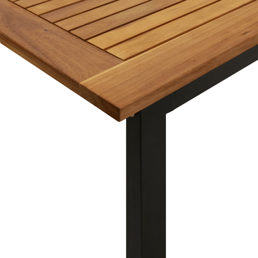 vidaXL Tuintafel met U-vormige poten 200x90x75 cm massief acaciahout - Aashly