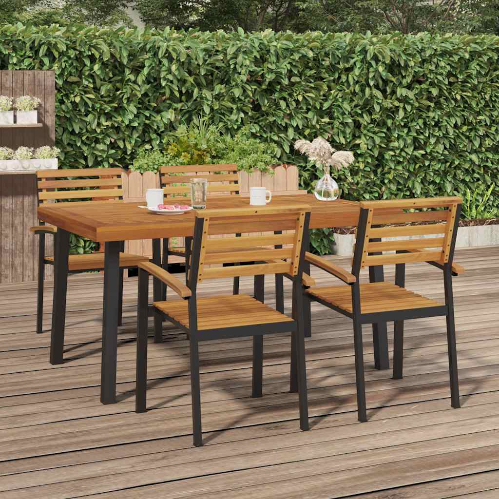 vidaXL Tuintafel 150x90x75 cm massief acaciahout