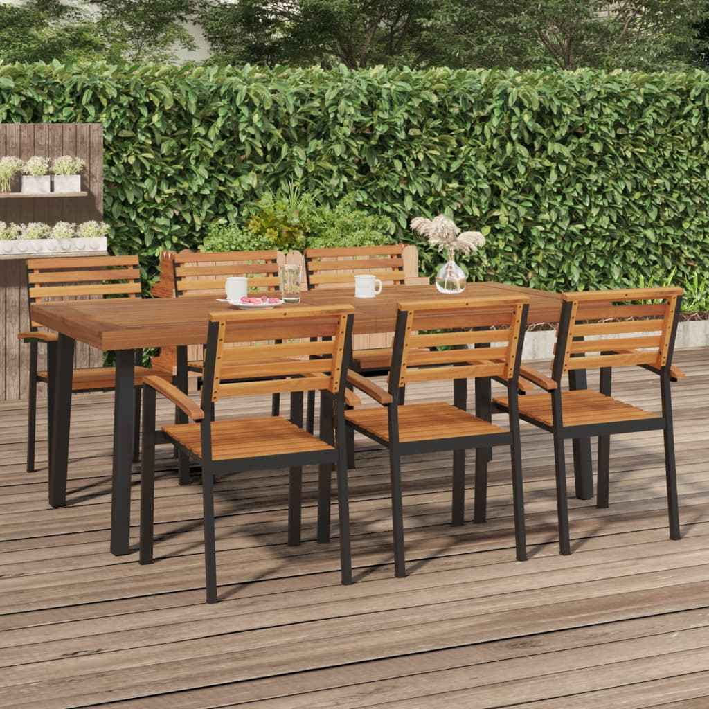 vidaXL Tuintafel 150x90x75 cm massief acaciahout