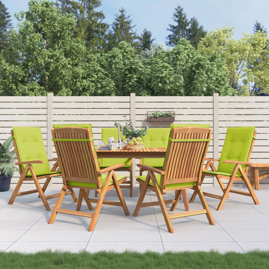 vidaXL Tuinstoelen 4 st verstelbaar met kussens massief teakhout