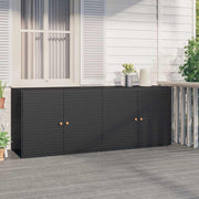 vidaXL Tuinkast 198x55,5x80 cm poly rattan zwart - Aashly