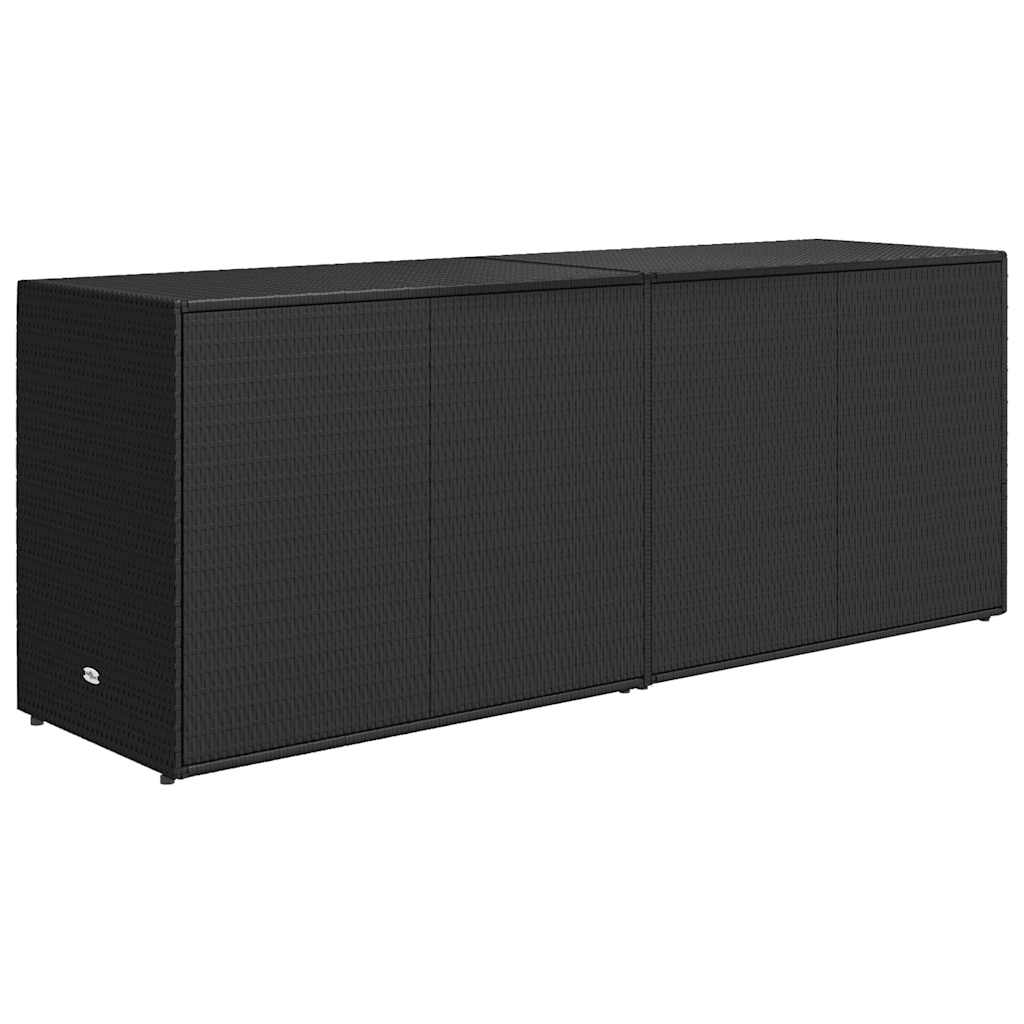 vidaXL Tuinkast 198x55,5x80 cm poly rattan zwart - Aashly