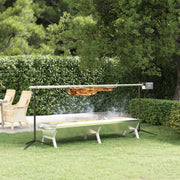vidaXL Barbecueplaat 158x42x31 cm roestvrij staal zilverkleurig - Aashly