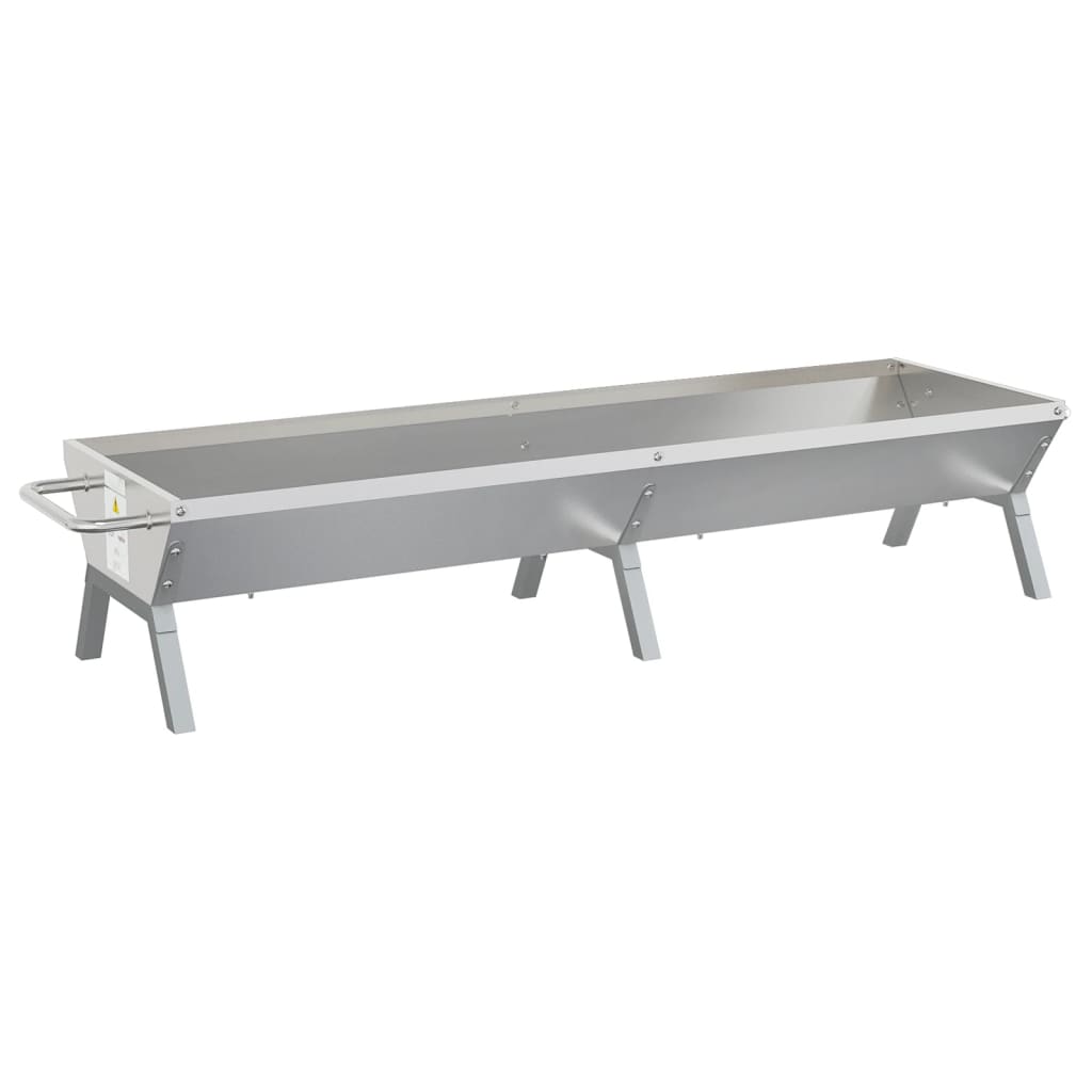 vidaXL Barbecueplaat 158x42x31 cm roestvrij staal zilverkleurig - Aashly