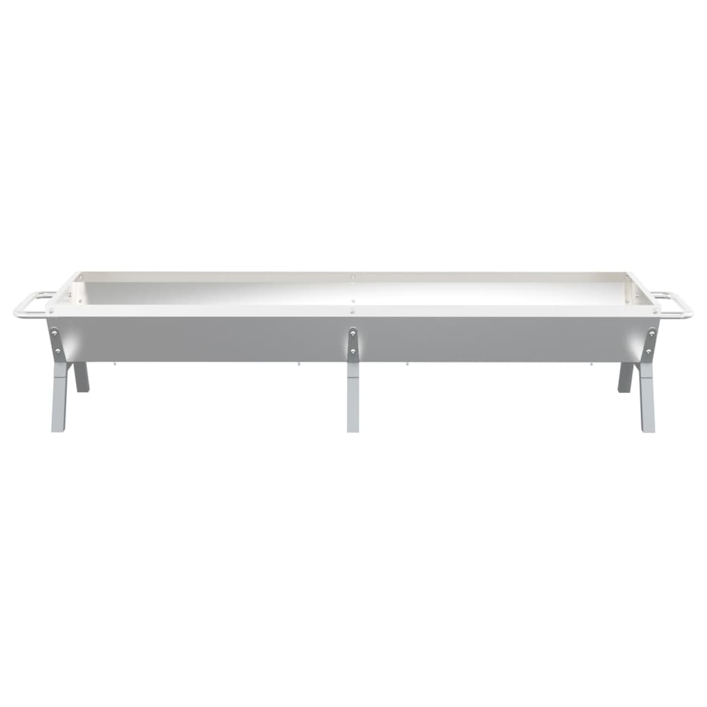 vidaXL Barbecueplaat 158x42x31 cm roestvrij staal zilverkleurig - Aashly