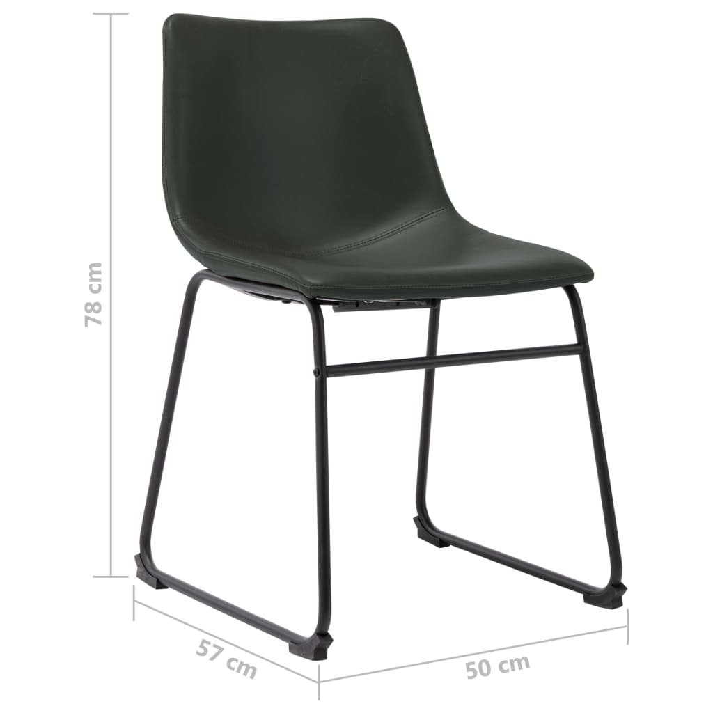vidaXL Eetkamerstoel kunstleer grijs