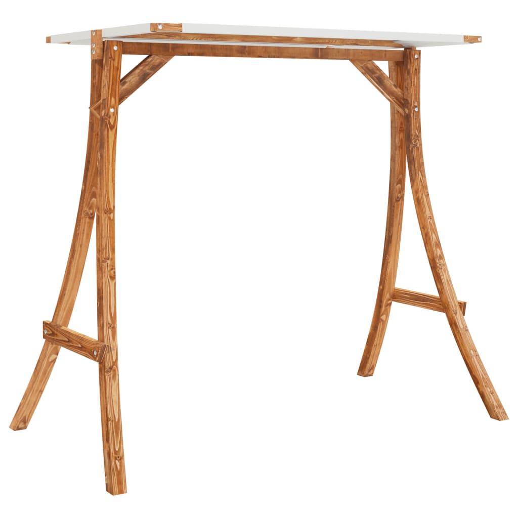 vidaXL Schommelbank met luifel vurenhout met teak afwerking - Aashly