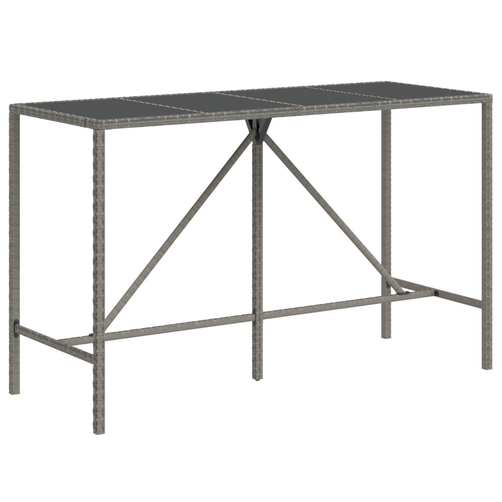 vidaXL 9-delige Tuinbarset met kussens poly rattan bruin