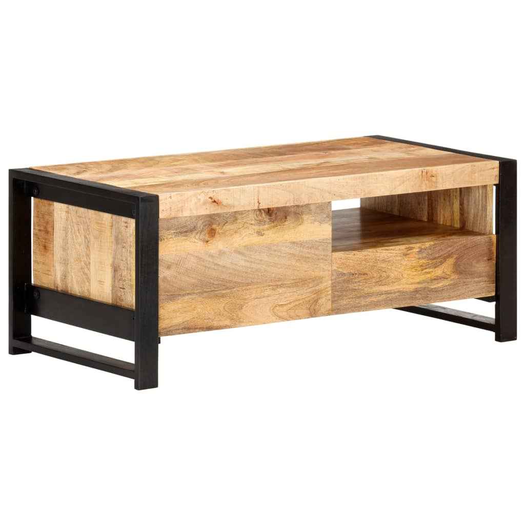 vidaXL Salontafel 100x50x40 cm ruw mangohout