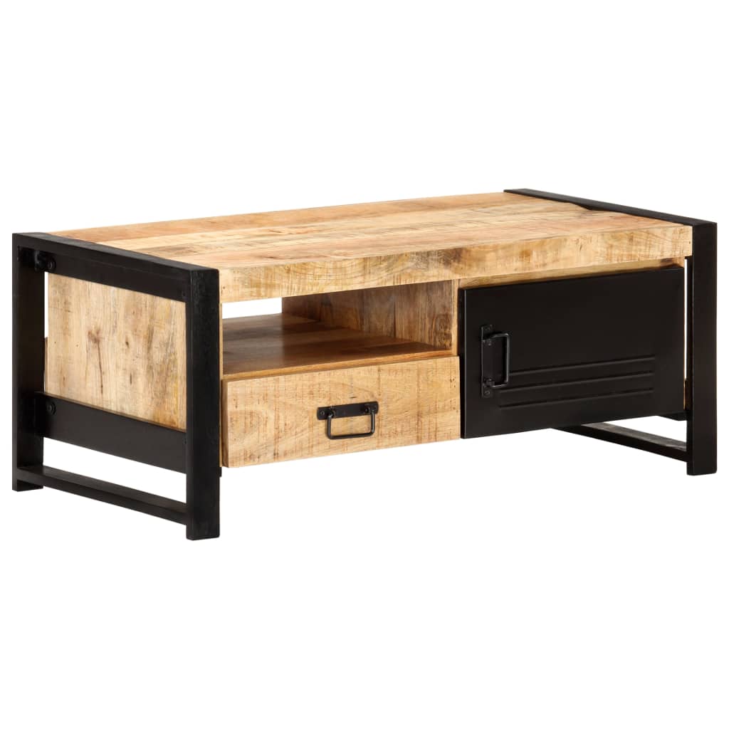 vidaXL Salontafel 100x50x40 cm ruw mangohout
