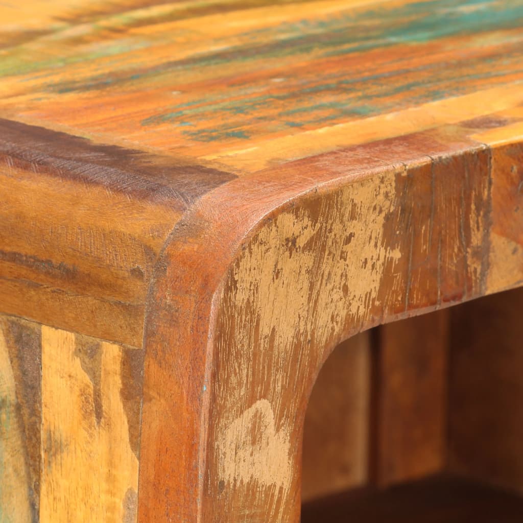 vidaXL Hoge kast 45x32x110 cm massief gerecycled hout - Aashly