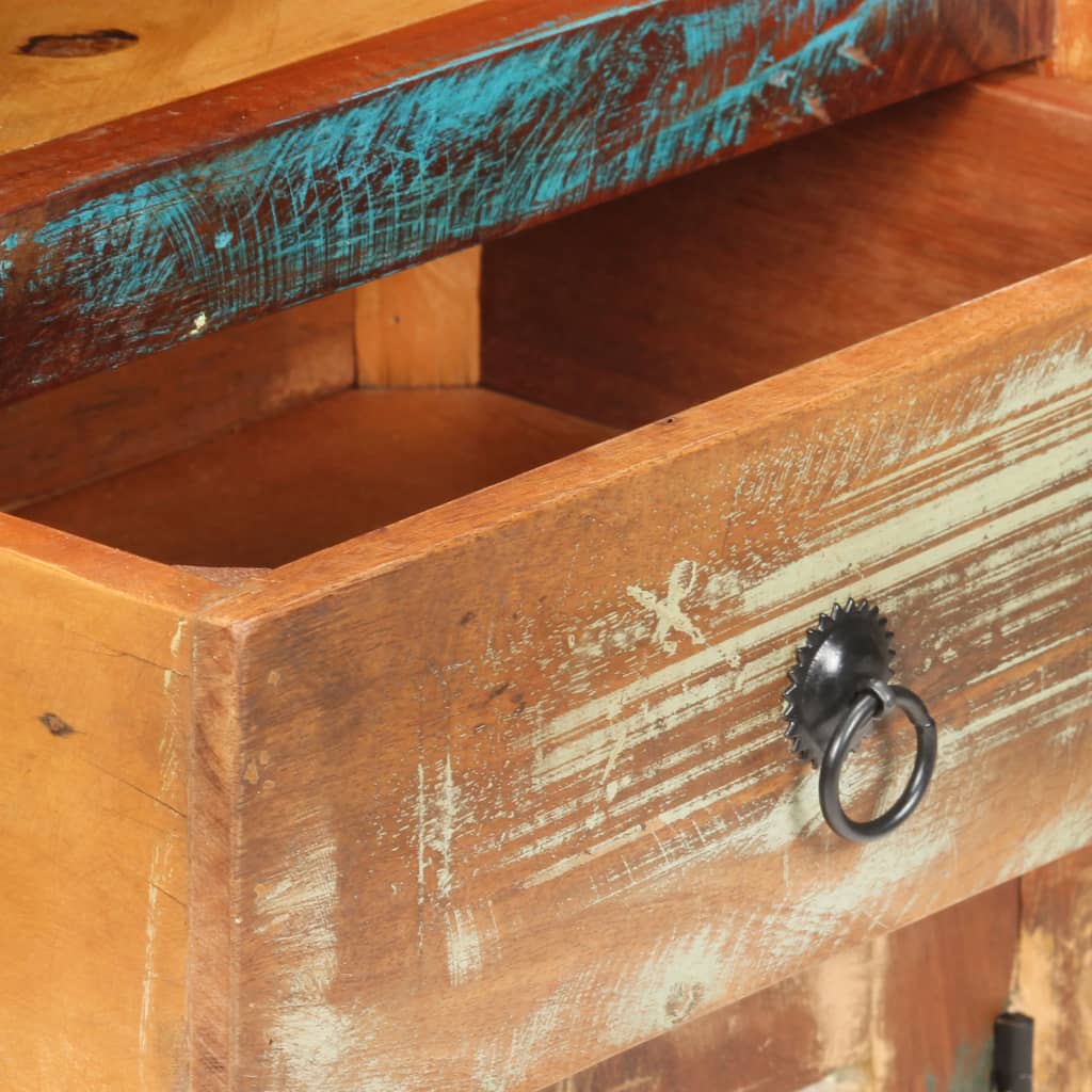 vidaXL Hoge kast 45x32x110 cm massief gerecycled hout - Aashly