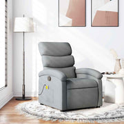 vidaXL Massagestoel met lichtgrijze stof