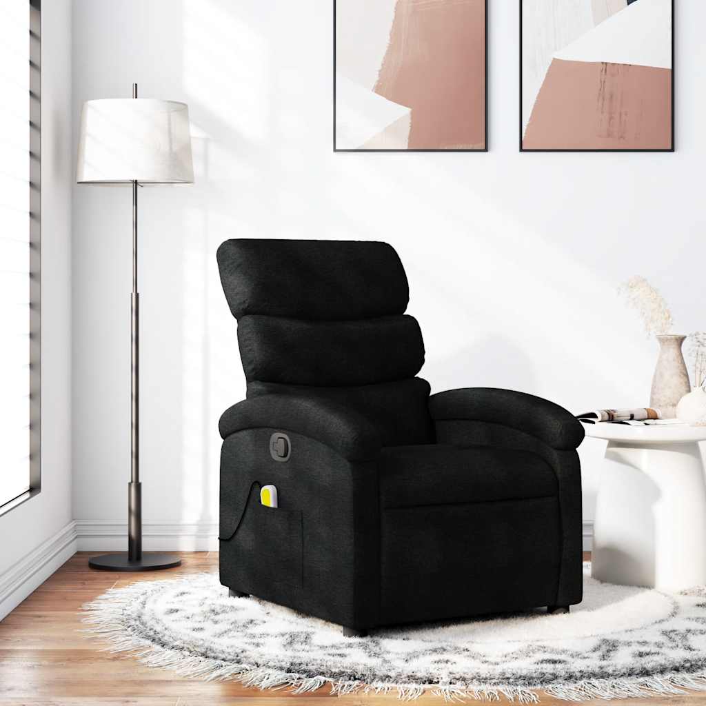 vidaXL Massagestoel met lichtgrijze stof