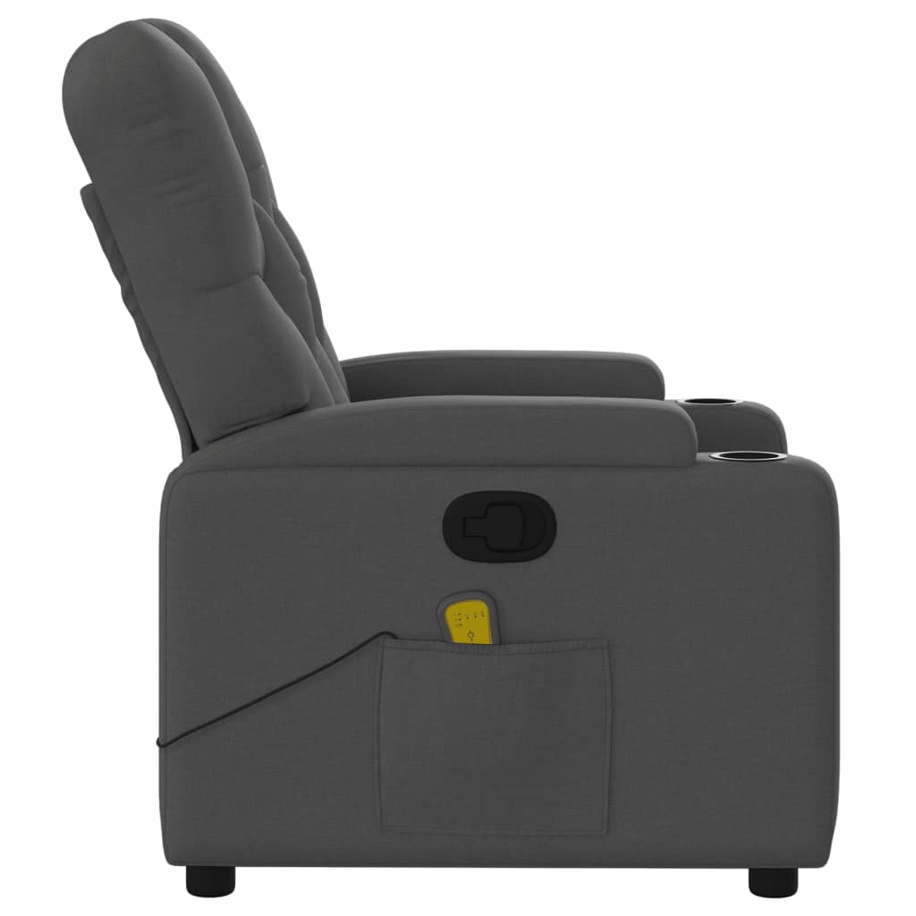 vidaXL Massagestoel met lichtgrijze stof