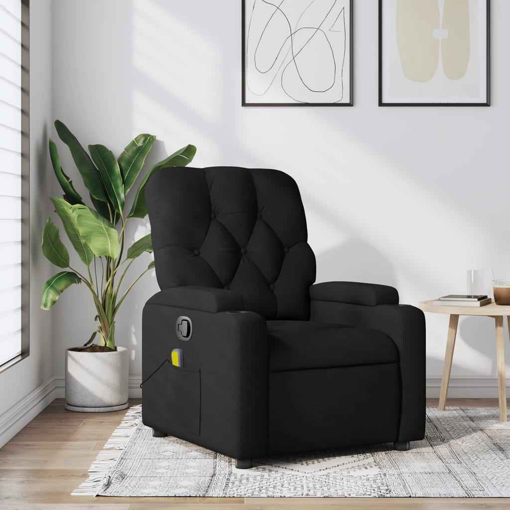 vidaXL Massagestoel met lichtgrijze stof