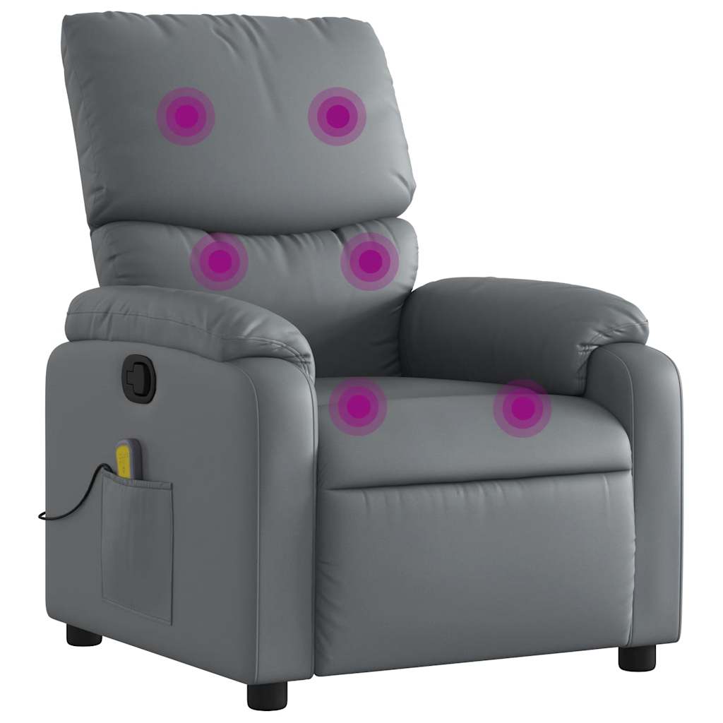 vidaXL Massagestoel van zwart kunstleer