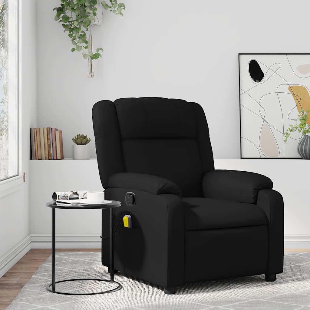 vidaXL Massagestoel van zwart kunstleer