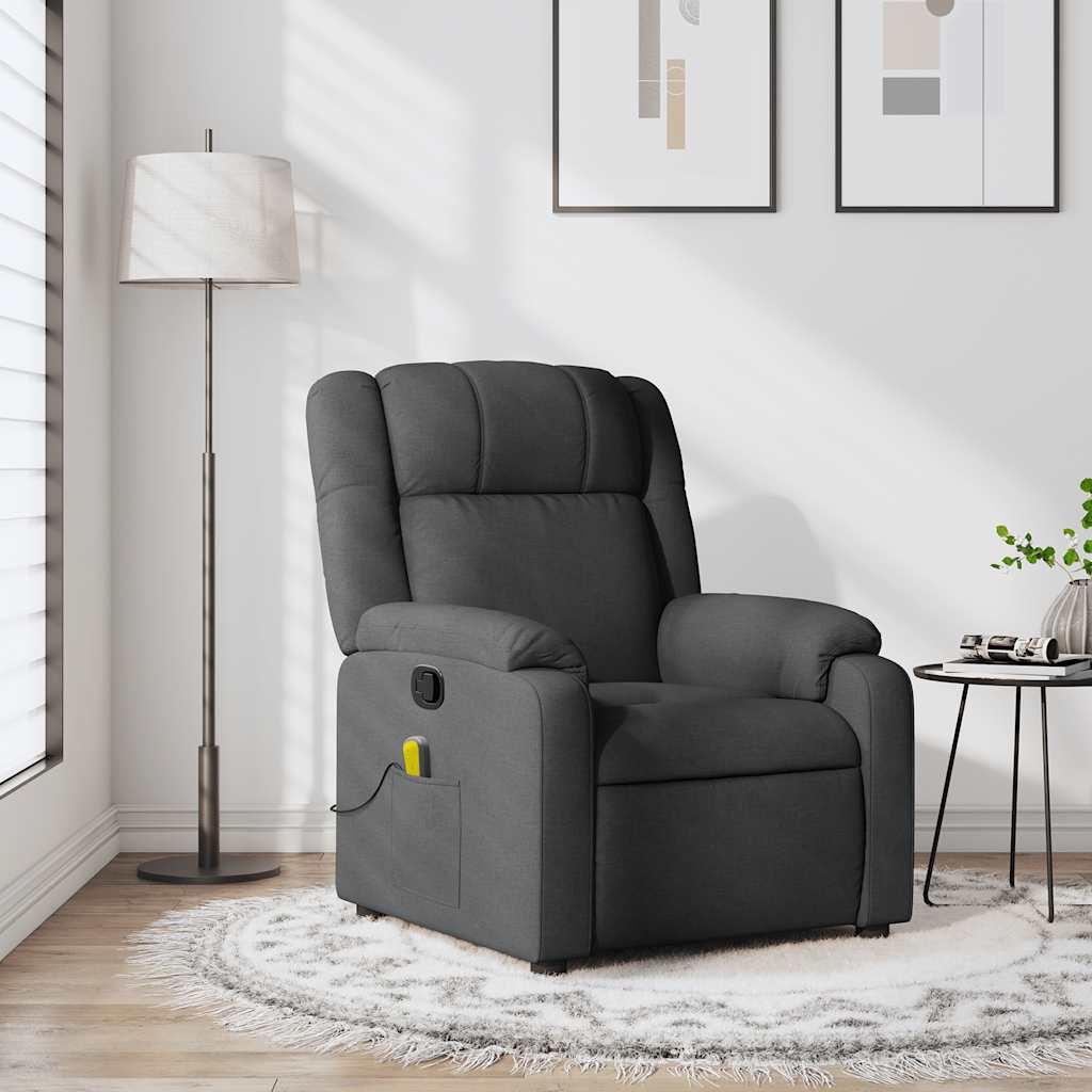 vidaXL Massagestoel met lichtgrijze stof